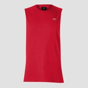 MP pánské tričko bez rukávů s hlubokými průramky – Červené - XXS