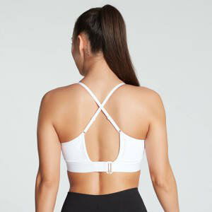 MP Women's Power Ultra Strappy Sports Bra- White - XXS