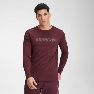 MP Men's Outline Graphic Long Sleeve Top - Washed Oxblood - S