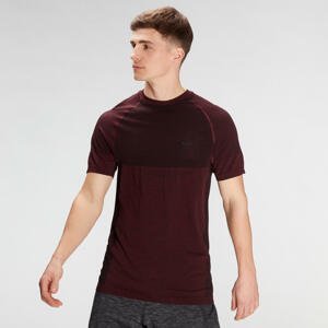 MP Men's Essential Seamless Short Sleeve T-Shirt- Washed Oxblood Marl - L