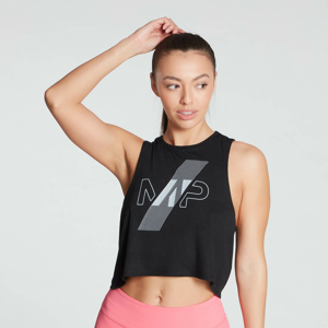 MP dámský crop top bez rukávů Impact v limitované edici – černý - XS