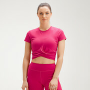 MP Dámský Power Crop Top s Krátkým Rukávem – Růžový - XL