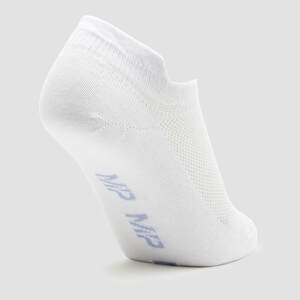 MP Women's Essentials Ankle Socks (3 Pack) White/Neon  - UK 7-9