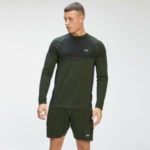 MP Pánský Essential Seamless Top s Dlouhým Rukávem – Vinný List Melír - XL