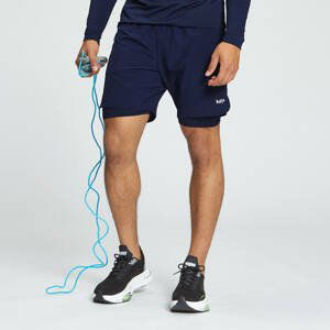 MP Men's 2 in 1 Training Shorts - Navy - XS