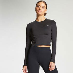 MP Dámský Essentials Training Dry Tech Crop Top s Dlouhým Rukávem – Černý - M