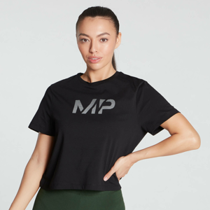 MP Women's Gradient Line Graphic Crop T-shirt- Black - XL