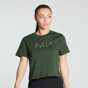 MP Women's Gradient Line Graphic Crop T-shirt- Dark Green - XXS