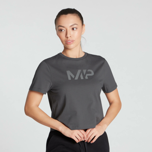 MP Women's Gradient Line Graphic Crop T-shirt- Carbon - XL