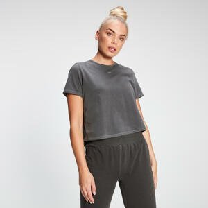 MP Women's Raw Training Cropped T-Shirt - Washed Black  - S