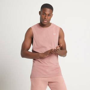 MP pánské tričko bez rukávů s hlubokými průramky – seprané růžové - XXS