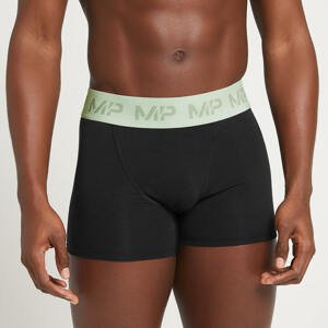MP pánské boxerky s barevným páskem (3 ks) – černé / ledově zelené / ocelově modré / ledově modré - XXS