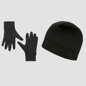 MP Running Beanie and Reflective Gloves Bundle - Black - L/XL