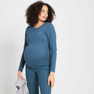 MP dámské těhotenské triko s dlouhým rukávem Power – šedomodré - M