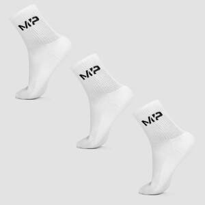 MP Men's Crew Socks (3 Pack) - White - UK 9-12