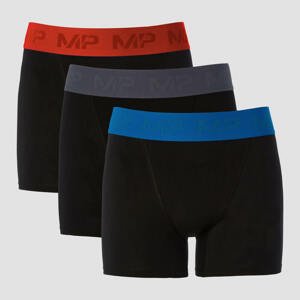 MP Men's Coloured Waistband Boxers (3 Pack) - Black/Graphite/True Blue/Fire - XXS