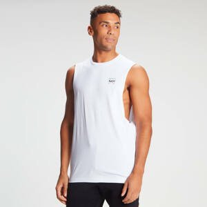 MP pánské tričko bez rukávů s hlubokými průramky Retro Move – bílé   - XXXL