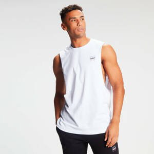 MP pánské tričko bez rukávů s hlubokým průramky Retro Lift – bílé   - XXS