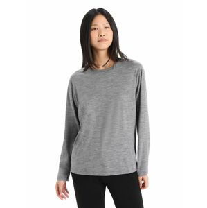 Dámské triko dlouhý rukáv ICEBREAKER Wmns Granary LS Tee, Gritstone Heather velikost: M