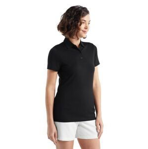 dámské merino polo triko ICEBREAKER Wmns Tech Lite II SS Polo, Black velikost: L