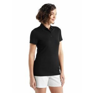 dámské merino polo triko ICEBREAKER Wmns Tech Lite II SS Polo, Black velikost: M