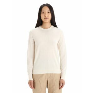 ICEBREAKER Wmns Wilcox LS Sweater, Chalk velikost: S