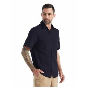 pánské merino triko krátký rukáv ICEBREAKER Mens Steveston SS Shirt, Midnight Navy velikost: S