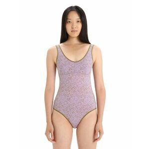 ICEBREAKER Wmns Queens Tank Bodysuit, Algae/Purple Haze/Aop velikost: M