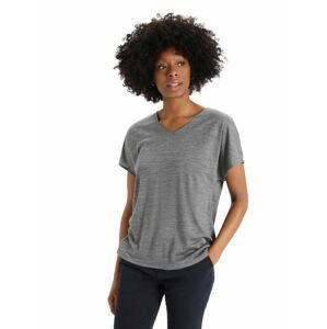 Dámské triko krátký rukáv ICEBREAKER Wmns Drayden Reversible SS Top, Gritstone Heather velikost: XL