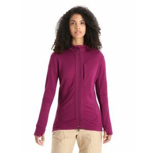 ICEBREAKER Wmns Quantum III LS Zip, Go Berry velikost: M