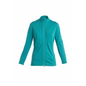 ICEBREAKER Wmns Quantum III LS Zip, Flux Green velikost: XS