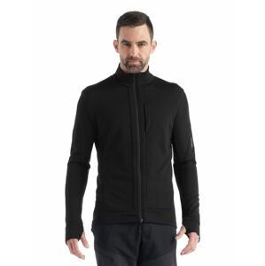 Pánská merino mikina s kapucí, zip ICEBREAKER Mens Quantum III LS Zip, Black velikost: L