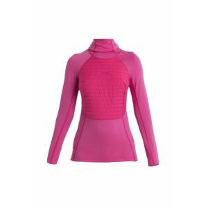 Dámská merino mikina s kapucí ICEBREAKER Wmns ZoneKnit Insulated LS Hoodie, Tempo velikost: XL