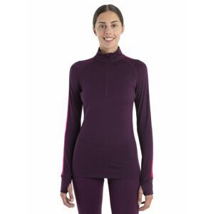 ICEBREAKER Wmns Merino ZoneKnit 200 LS Half Zip, Nightshade/Electronpnk velikost: M