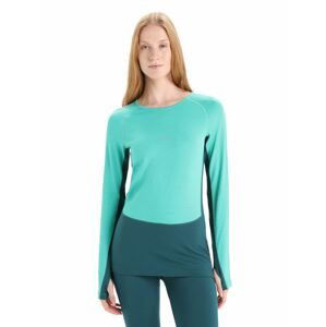 ICEBREAKER Wmns 200 ZoneKnit LS Crewe, Fresh/Green Glory velikost: S