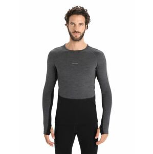 ICEBREAKER Mens ZoneKnit 260 LS Crewe, Jet Heather/Black/Metro Heather velikost: S