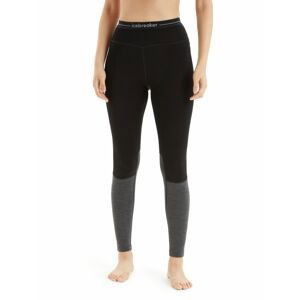 Dámské spodky ICEBREAKER Wmns ZoneKnit™ 260 Leggings, Black/Jet Heather/Cb velikost: S