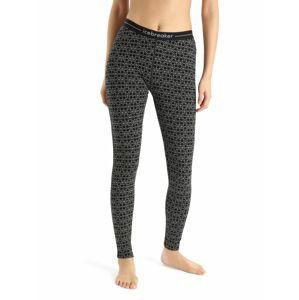 dámské spodky ICEBREAKER Wmns 250 Vertex Leggings Alpine Geo, Black/Snow/J velikost: L