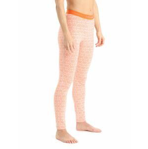 Dámské spodky ICEBREAKER Wmns 250 Vertex Leggings Alpine Geo, Snow/Flash/J velikost: XS