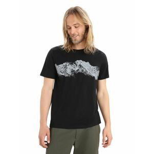 Pánské triko krátký rukáv ICEBREAKER Mens Tech Lite II SS Tee Remarkable Range, Black velikost: S