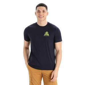 Pánské triko krátký rukáv ICEBREAKER Mens Tech Lite II SS Tee Alp Ascension, Midnight Navy velikost: L