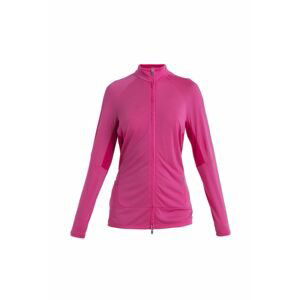 ICEBREAKER Wmns ZoneKnit LS Zip, Tempo/Electron Pink velikost: M