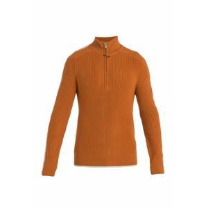 ICEBREAKER Mens Lodge LS Half Zip Sweater, Earth/Undyed velikost: XXL