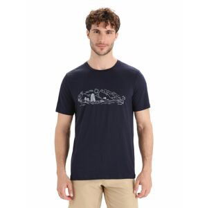 ICEBREAKER Mens Tech Lite II SS Tee Nature Sprint, Midnight Navy velikost: XXL