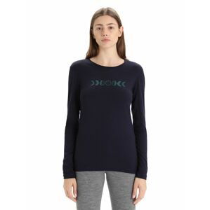 ICEBREAKER Wmns 200 Oasis LS Crewe Moon Phase, Midnight Navy velikost: L