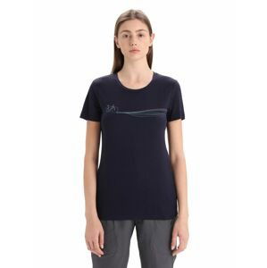 ICEBREAKER Wmns Tech Lite II SS Tee Cadence Paths, Midnight Navy velikost: M