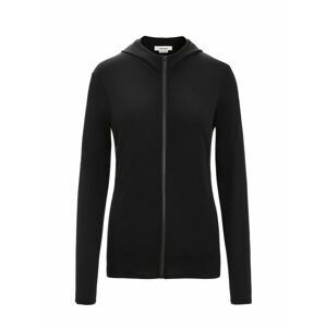 ICEBREAKER Wmns Granary LS Zip Hoodie, Black velikost: S