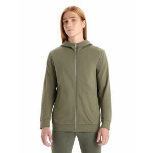 ICEBREAKER Mens Central Classic LS Zip Hoodie, Loden velikost: L