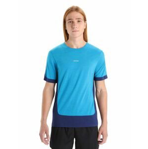 ICEBREAKER Mens ZoneKnit SS Tee, Geo Blue/Royal Navy velikost: S