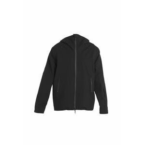 Pánská merino bunda ICEBREAKER Mens Merino Shell+ Peak Hooded Jacket, Black velikost: M